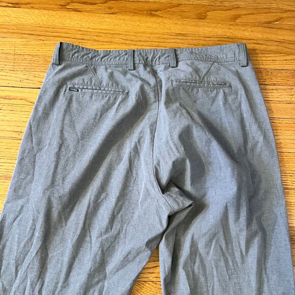 LinkSoul Pants Mens 36 Gray Chino Straight Leg Ankle Flat Front Golf - Picture 4 of 10